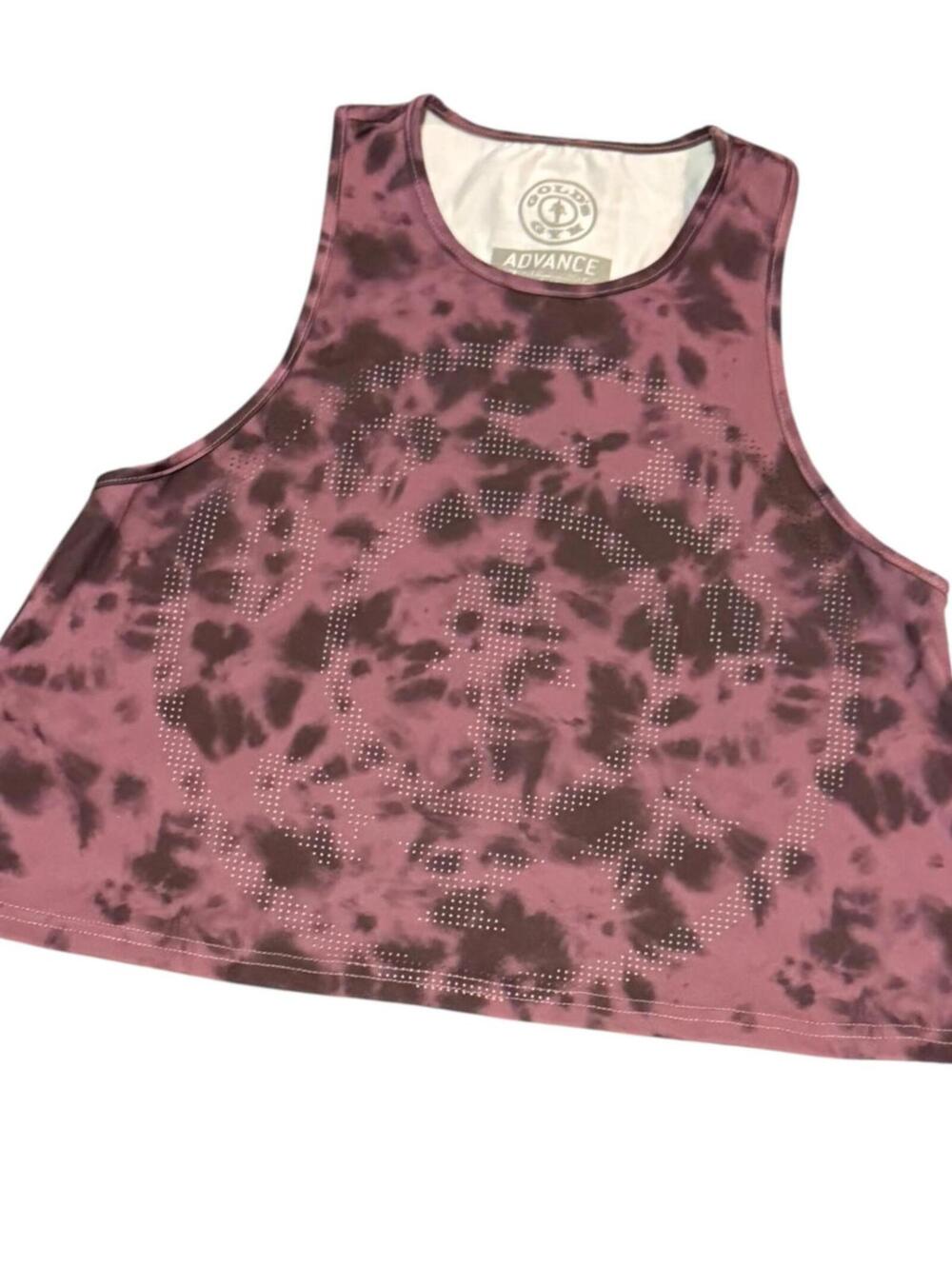 Gold’s Gym Advance Tie Dye Crop Tank Women’s Small Purple Black